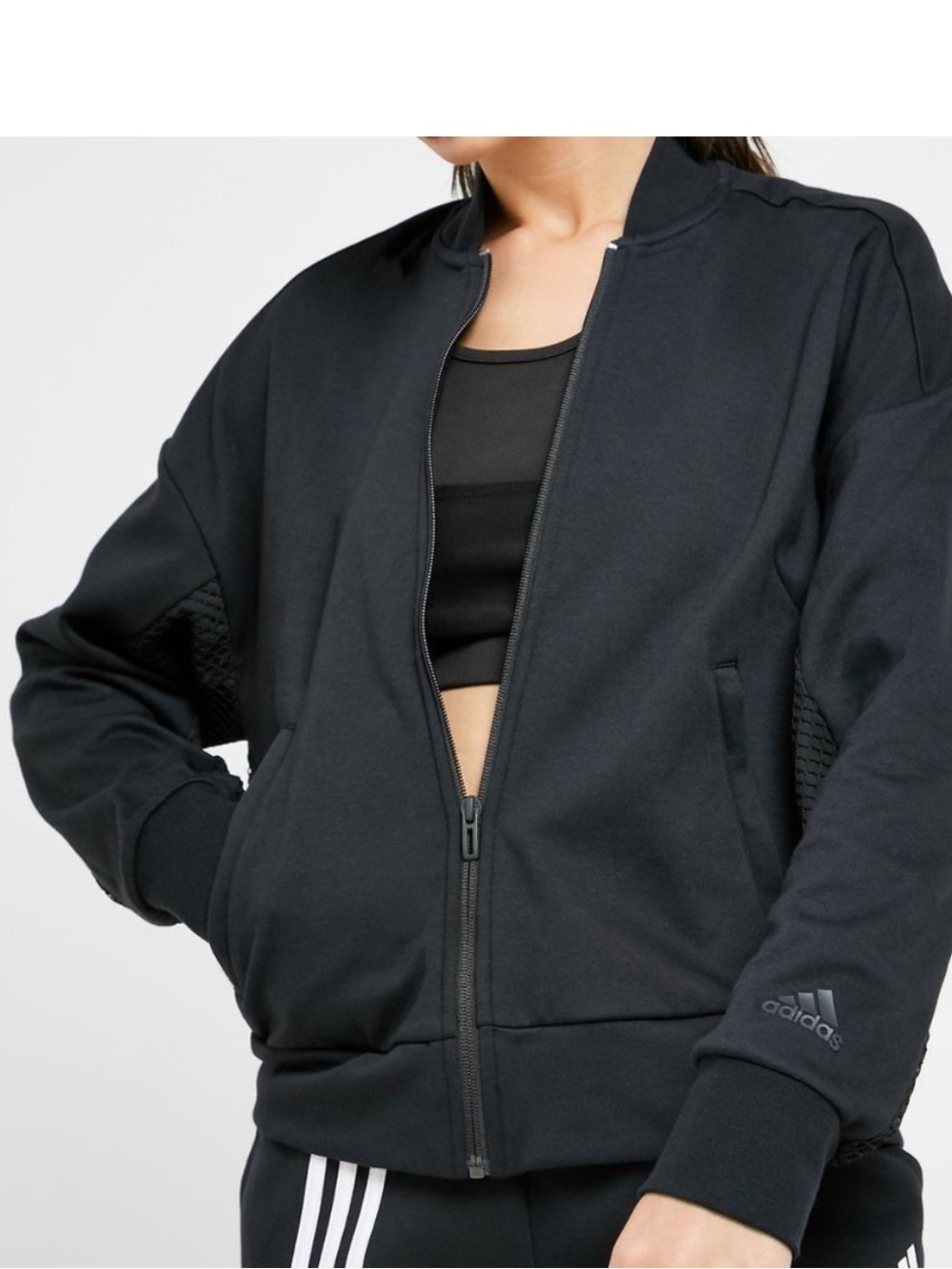 Adidas Performance Black Women’s Zip-Up Athletic track Jacket